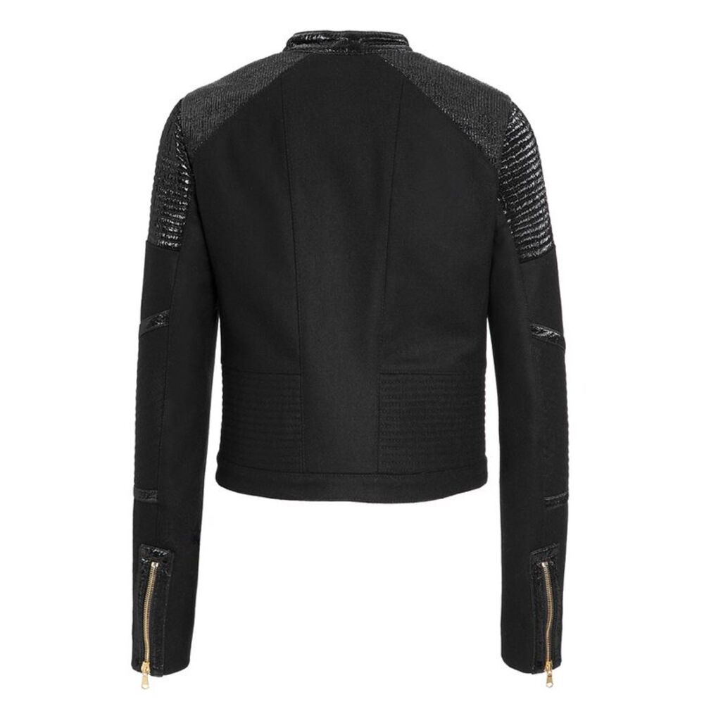 Dorothee Schumacher Womens Unexpected Match Jacket Medium (3) Black - Picture 2 of 5